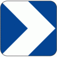 J4 (1 chevron) - Balise J4 : 1 chevron