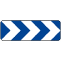 J4 (3 chevrons) - Balise J4 : 3 chevrons