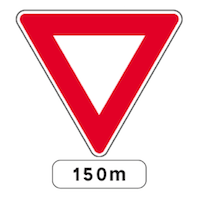 AB3b - Cédez le passage : signal avancé