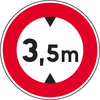 B12 - Accès interdit (hauteur)
