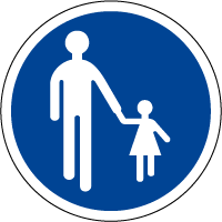B22b - Chemin obligatoire piétons