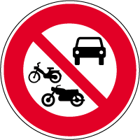 B7b - Accès interdit tous véhicules à moteur