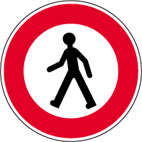 B9a - Accès interdit aux piétons