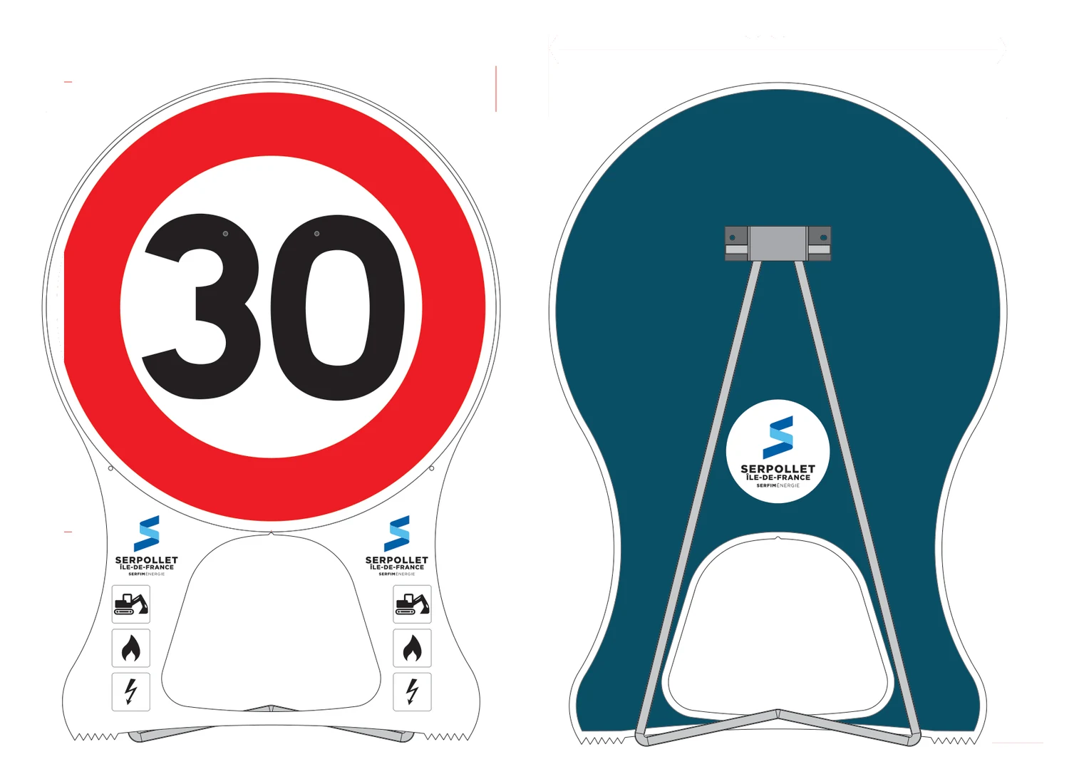 Panokosto rond vitesse 30 personnalisé Serpollet - recto et verso