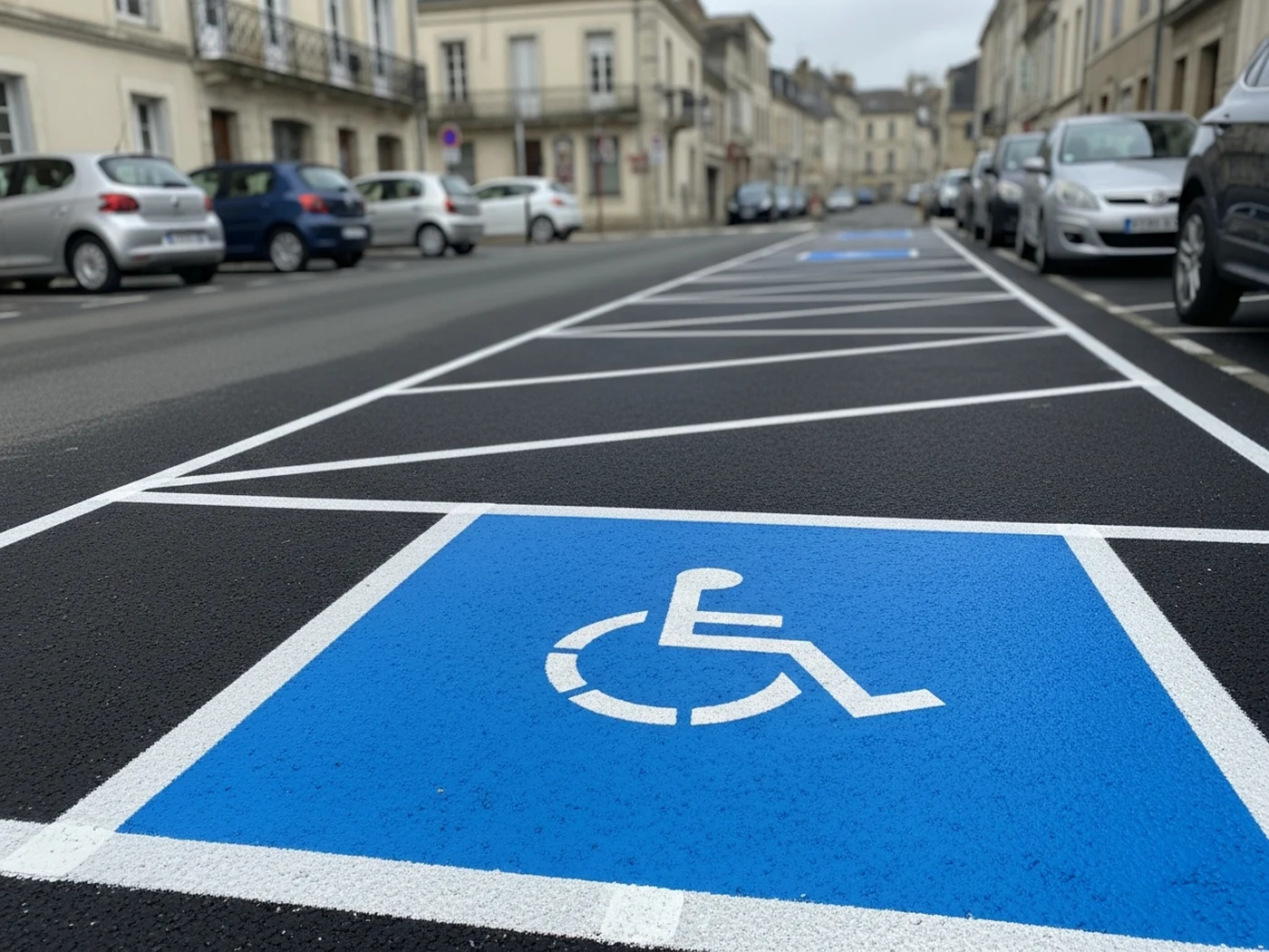 Délimitation de places de stationnement au sol