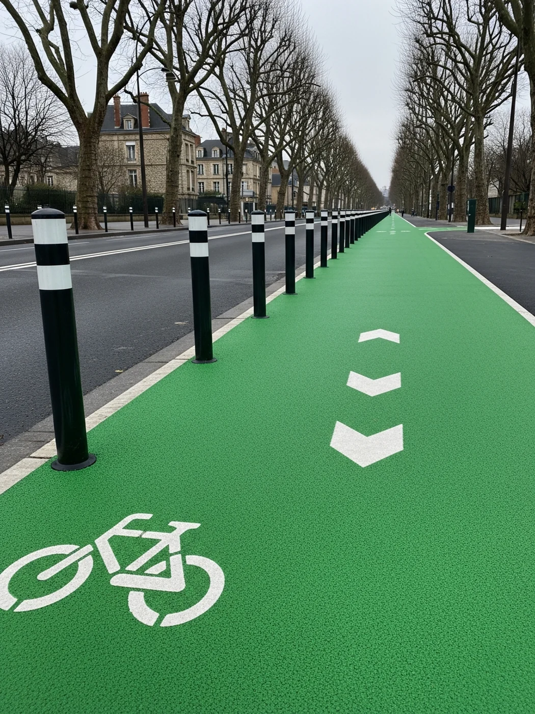 Aménagement d'une piste cyclable urbaine